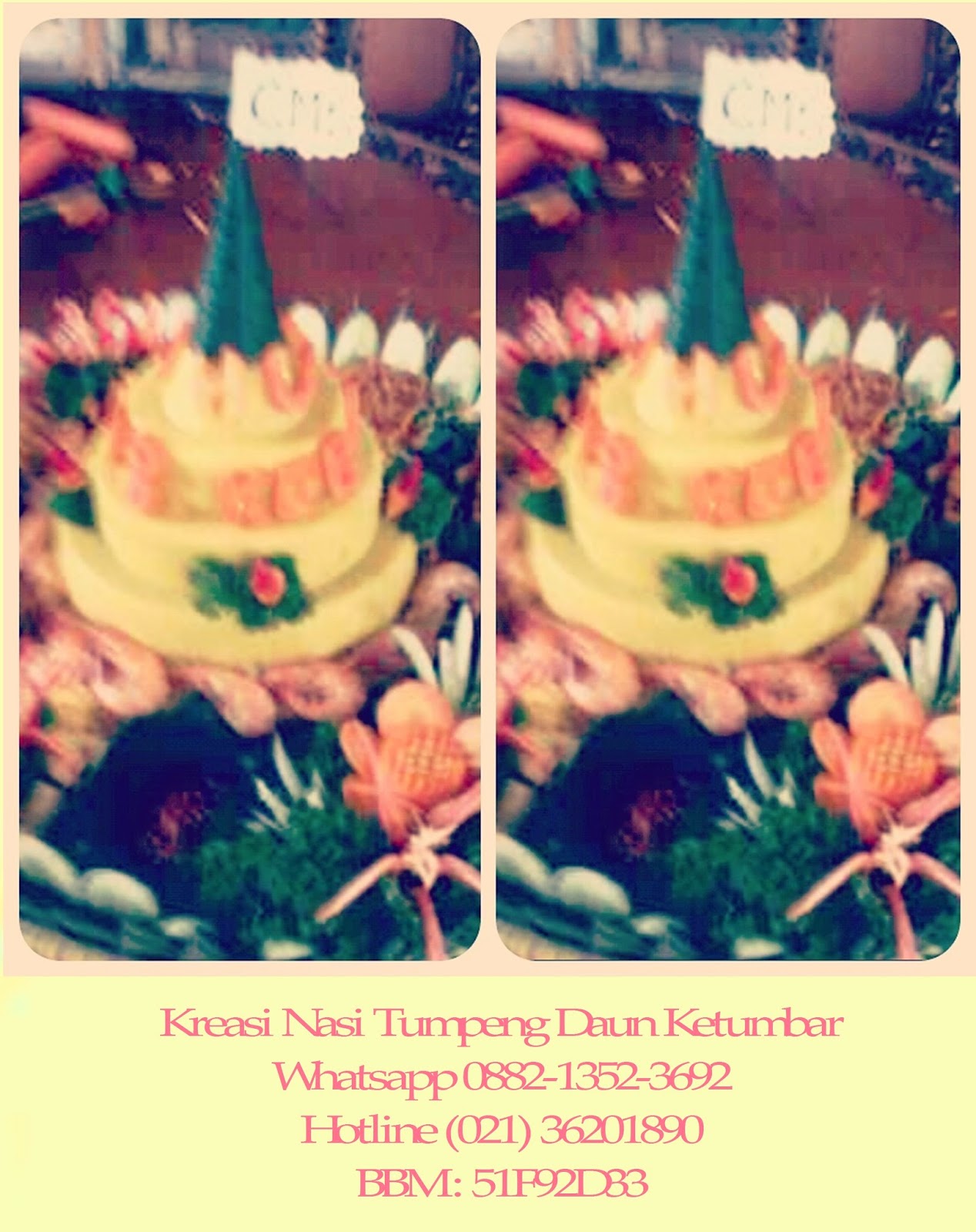 Kreasi tumpeng ulang tahun di Proklamasi