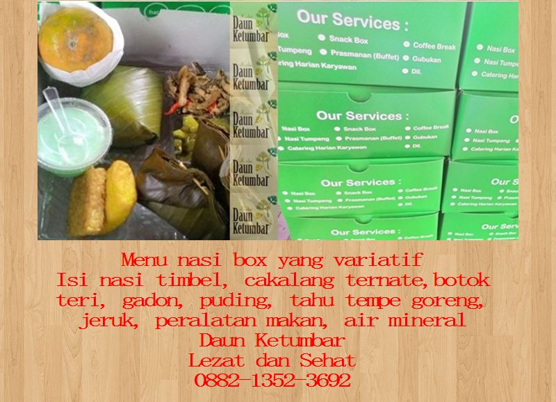Menu nasi kotak Jakarta